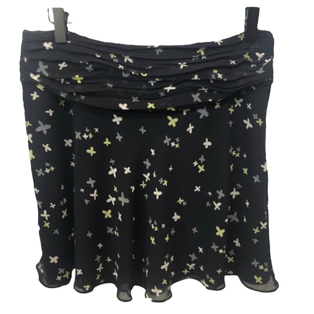 Banana Republic Y2K Butterfly Fairycore Whimsical Mini Skirt Navy Size 4P